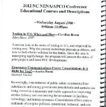 Program - NC NENA/APCO 2012 Annual Conference