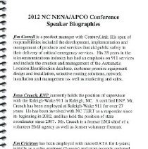Program - NC NENA/APCO 2012 Annual Conference