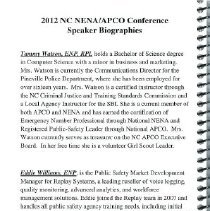 Program - NC NENA/APCO 2012 Annual Conference