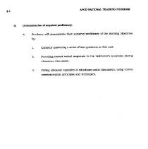 APCO National Training Course Student's Manual