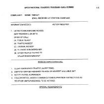 APCO National Training Course Student's Manual