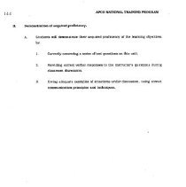 APCO National Training Course Student's Manual