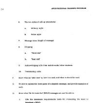 APCO National Training Course Student's Manual