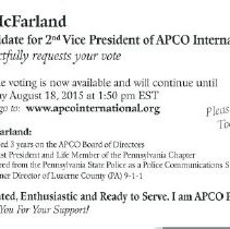 2nd Vice President Candidacy - JJ McFarland