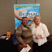 Allenna Wiggins (Left). NAPCO Past President. Attending CPRA Vender showcas