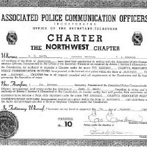 Original Signed Northwest Chapter Charter