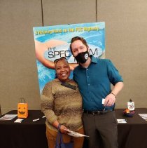 Allenna Wiggins (Left). NAPCO Past President. Attending CPRA Vender showcas