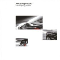 BMW Group Annual Report 2003 
Developing power.