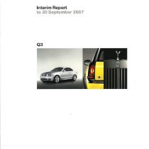 BMW Group Interim Report to 30 September 2007
