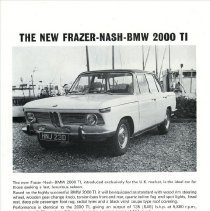 BMW 2000TI Sedan brochure