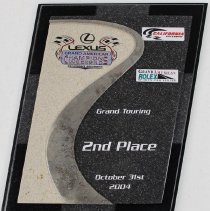 2004 2nd Place Trophy for the California Race