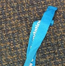 Mark Woolley's name tag