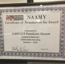 NAAMY Collateral Materials Certificate