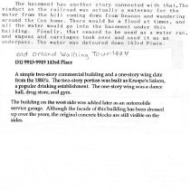 Kruspe's Saloon, Oral History