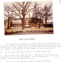 Orland Park School and Gymnasium, Oral History