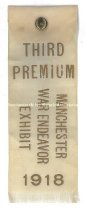 White Ribbon, Manchester War Endeavor Exhibit, 1918