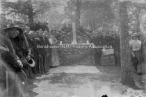 Quarters of Company B, Camp Thomas, Georgia, Sunday Morning Services - 1898