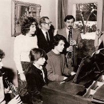 Mrs. Elizabeth Henny [r], directing