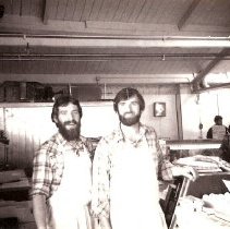 Calvin Buckwalter (right),1983, Buckwalter's Poultry,CH Farmer's Market