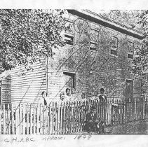 22.Photocopy of an 1898 image of a clapboard house
