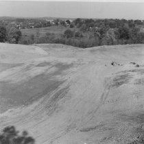 4.Aerial shot of land on a hill being prepared for development