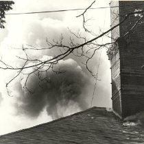 23.Smoke billlows from school's music wing, 1981