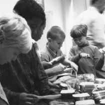 31.Unidentified Chestnut Hill Academy students make sandwiches