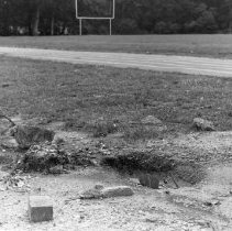 12.Site near track where vandals removed CHA's water fountain