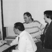 50.CHA parents David Herrera and Carl Kruse with Pamela Livingston