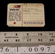 Blood Donor card