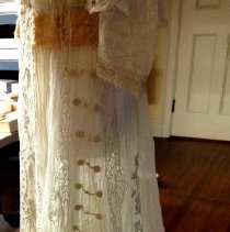 White Cotton Summer Dress skirt detail