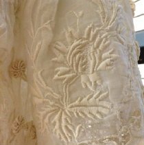 White Cotton Summer Dress detail