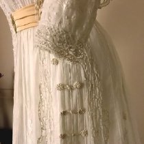 White Cotton Summer Dress side detail