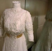 White Cotton Summer Dress in mirror