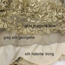 Gold and Black Lace dress fabrics