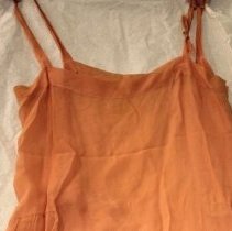 Coral Silk slip-style dress, top