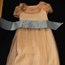Bridesmaid dress, Front with draped sash