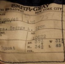 Uniform, ARC topcoat, label inside pocket