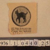 Military patch, new clipping "81st Wildcat Division"
