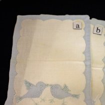 Two Linen Napkins, Birds