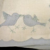 Linen Napkin, Birds detail