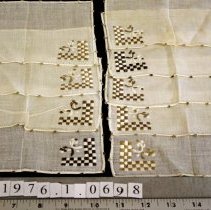 Napkins, checkered pattern