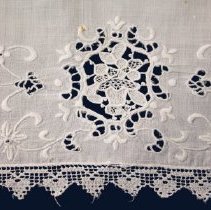 Placemat with cutwork, detail