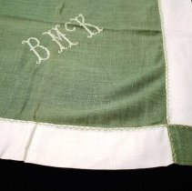 Table Cover, green and white