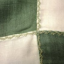 Table Cover, green and white