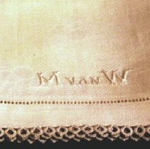 Hand Towel hemline, "M van W"