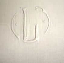 Damask Bath Towel, "L" monogram