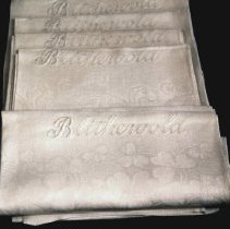 "Blithewold" damask Bath Towel , Shamrock Design