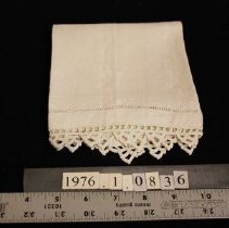 Hand Towel, Crocheted Lace Edging