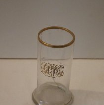 Glass monogrammed